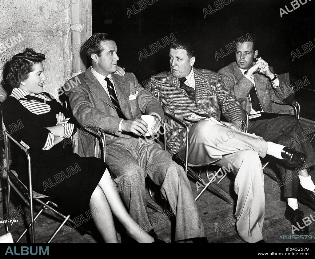 GEORGE STEVENS, JOAN FONTAINE and RAY MILLAND in SOMETHING TO LIVE FOR, 1952, directed by GEORGE STEVENS. Copyright PARAMOUNT PICTURES.