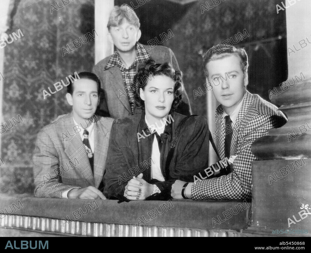 Marta Eggerth, Jan Kiepura, Janis Carter in her Wonderful Lie with John Abbott, Marc Platt, Constance Dowling, Milada Mladova, Isobel Elsom, Sterling Hollway.
From left: Gil Lamb, Sterling Hollway (abscent) Janis Carter, Marc Platt. April 23, 1951. (Photo by National Screen Service Corp).