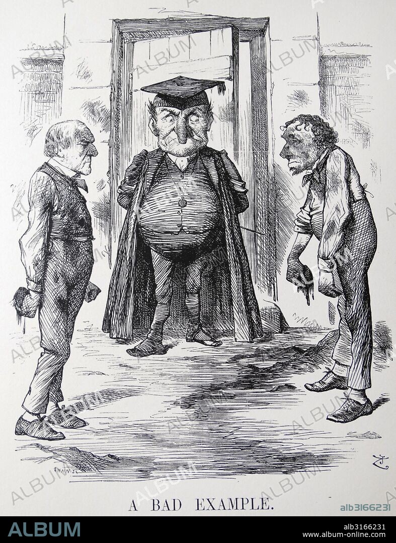 DISRAELI (Conservative Prime Minister) and GLADSTONE (leader of the Liberal opposition) rebuked by Mr Punch for the political insults they had been hurling at each other.