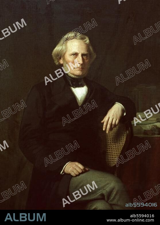 Harkort, Friedrich Industrialist (in 1819 founded the mech. workshop Harkort & Co. in Wetter an der Ruhr; 1871-74 member of the German Reichstag); Harkorten bei Hagen 22.2.1793 - Hombruch bei Dortmund 6.3.1880. Portrait. Painting, c. 1850, by Wilhelm Volkhart. (1815-1876). Hagen, Museum.