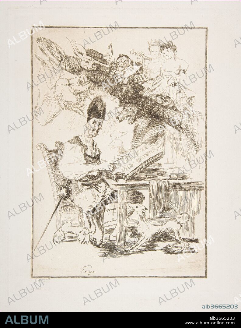 Don Quichotte. Artist: Goya (Francisco de Goya y Lucientes) (Spanish, Fuendetodos 1746-1828 Bordeaux). Dimensions: Sheet: 12 11/16 × 9 5/8 in. (32.2 × 24.4 cm)
Plate: 9 5/16 × 7 1/8 in. (23.7 × 18.1 cm). Etcher: Félix Bracquemond (French, Paris 1833-1914 Sèvres). Date: 1860.