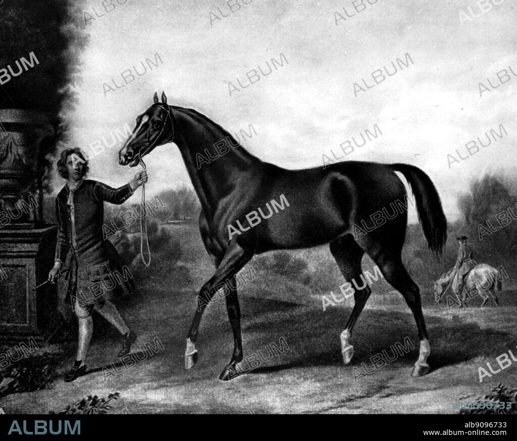 The Darley Arabian. This horse was foaled in 1700; he was about 20 years younger than Byerley's. He was bought by Thomas Darley in Aleppo in 1704, who sent him to his brother Richard at Aldby, Yorkshire. He stood there until 1730, latterly the property of John Brewster Darley. One of his sons was Bulle Rock, the first thoroughbred to go to America. Others were the two Childers, one of the first great thoroughbred racehorses, the other the progenitor, by Eclipse, of most of today's thoroughbreds (see pp. 78-80). Thoroughbred racehorses are descended from Arab stallions. The History of Horse Racing by Roger Longrigg, page 59.