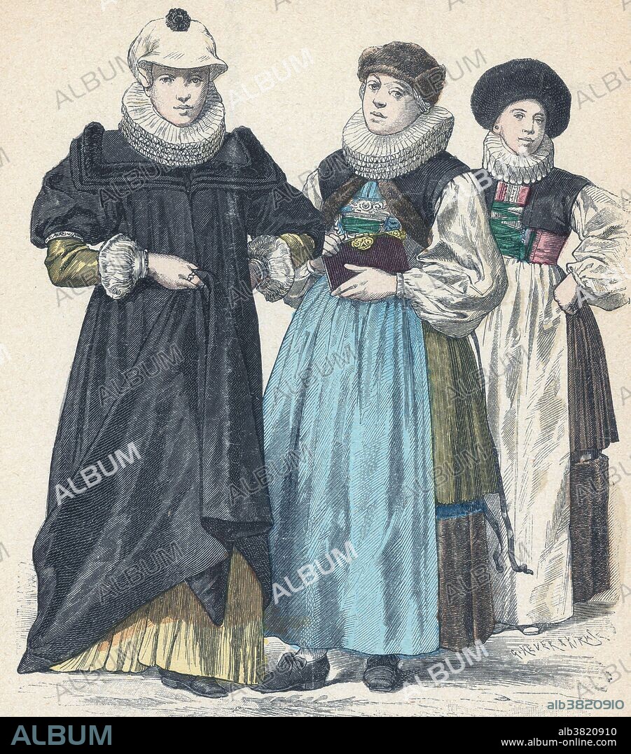 Entitled: "Strasbourg, Strasbourg, Basel (1640) by Braun & Schneider." Fashion is a distinctive and often habitual trend in the style in which a person dresses. It is the prevailing styles in behavior and the newest creations of textile designers. Prior to the mid-19th century, most clothing was custom-made. It was handmade for individuals, either as home production or on order from dressmakers and tailors. By the beginning of the 20th century, with the rise of new technologies such as the sewing machine, the development of the factory system of production, and the emergence of department stores, clothing had increasingly come to be mass-produced in standard sizes and sold at fixed prices.