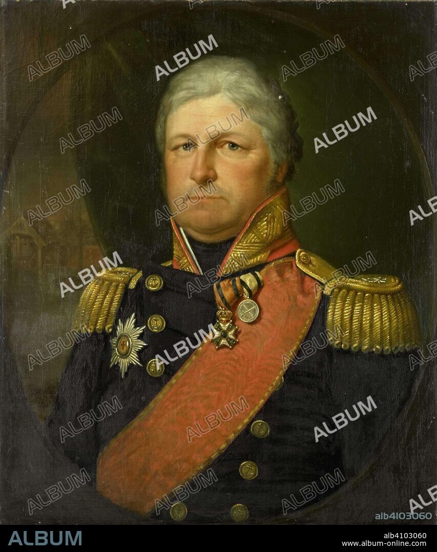 JAN WILLEM MAY. Portrait of Rear-Admiral Job Seaburne May. Dating: 1823. Measurements: h 61 cm × w 51.5 cm.
