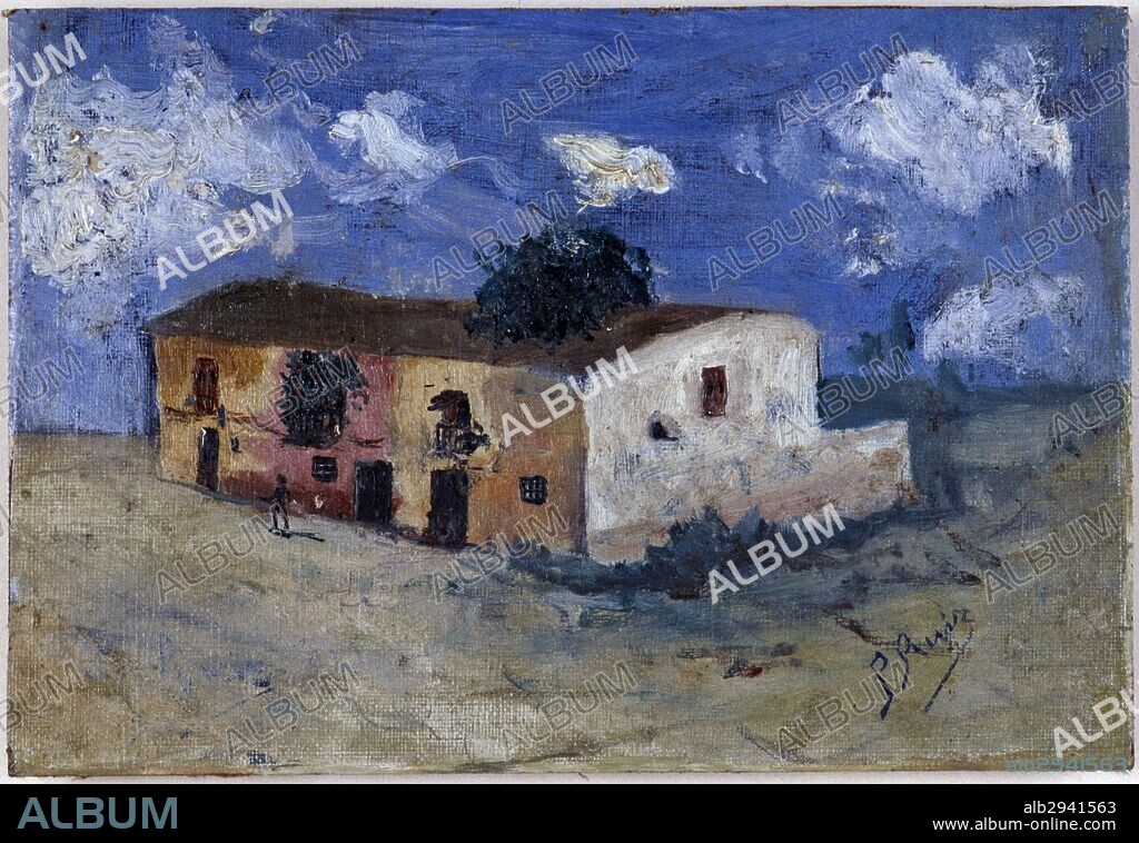 Pablo Picasso / 'House in the country', c. 1893, Oil on canvas mounted on wood, 15,8 x 23,1 cm., MPB 110.103.
