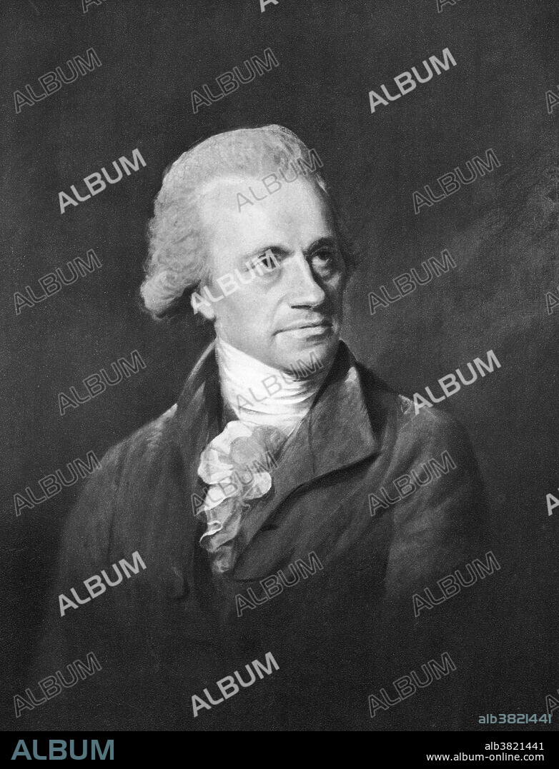 Frederick William Herschel (November 15, 1738 - August 25, 1822) was a German-British astronomer, technical expert, and composer. Born in Hanover, Germany, he emigrated to England at age 19. His music led him to an interest in mathematics and lenses. His interest in astronomy grew and he started building his own reflecting telescopes. During the course of his career, he constructed more than four hundred telescopes. The largest and most famous of these was a reflecting telescope with a 49 inch-diameter primary mirror and a 40-foot focal length. He became famous for his discovery of the planet Uranus, along with two of its major moons (Titania and Oberon), and also discovered two moons of Saturn. From 1782 to 1802, and most intensively from 1783 to 1790, Herschel conducted systematic surveys in search of deep sky or non stellar objects. Excluding duplicated and lost entries, he ultimately discovered over 2400 objects defined by him as nebulae. In addition, he was the first person to discover the existence of infrared radiation. He is known, as well, for the twenty-four symphonies that he composed. He died in 1822 at the age of 83.