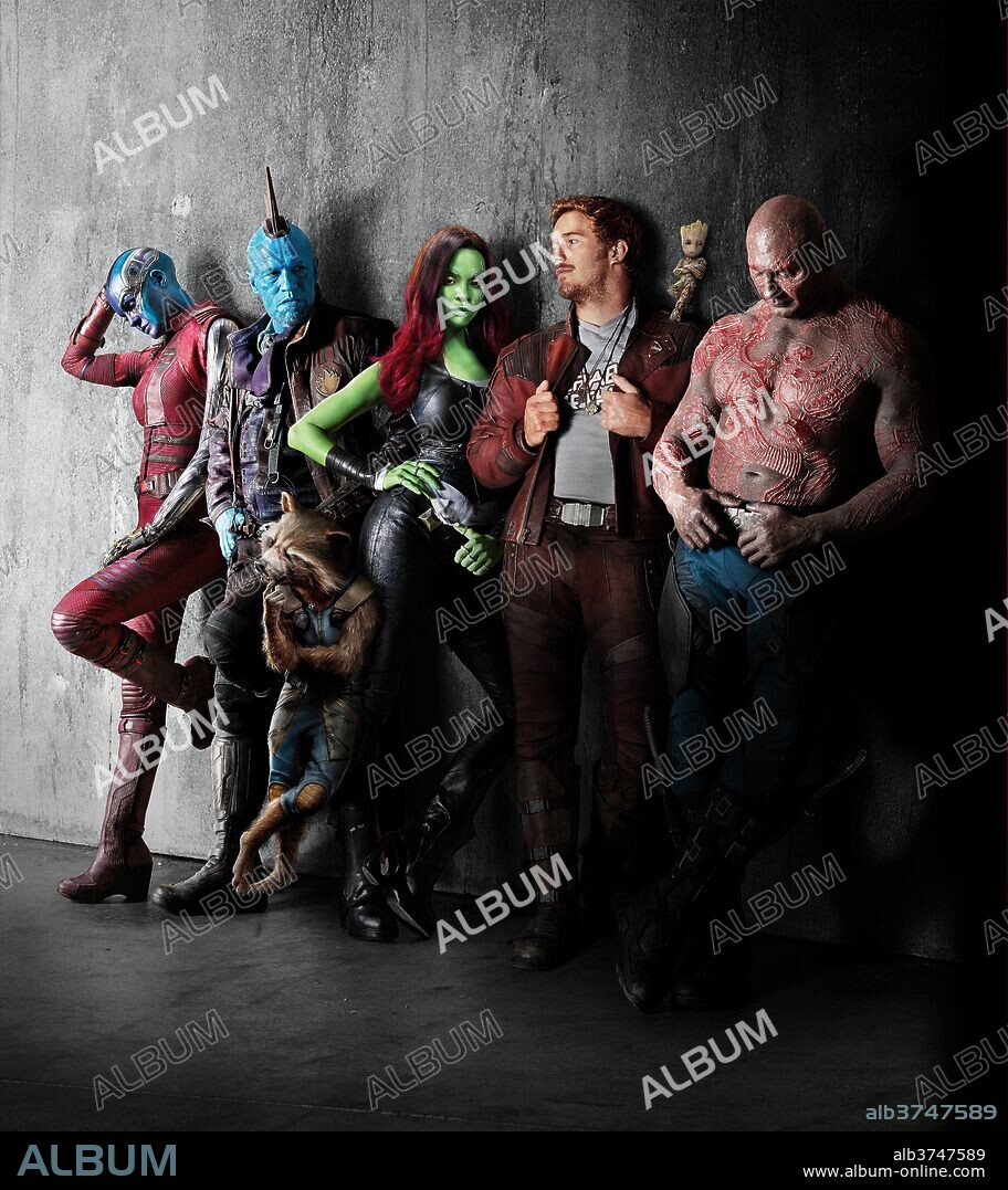 DAVE BAUTISTA, KAREN GILLAN, MICHAEL ROOKER und ZOE SALDANA in GUARDIANS OF THE GALAXY VOL. 2, 2017, unter der Regie von JAMES GUNN. Copyright MARVEL STUDIOS/WALT DISNEY PICTURES.