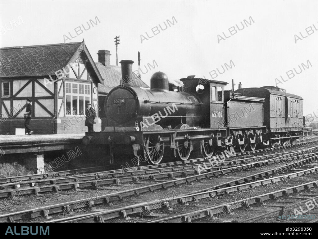 Steam Train on the Derwent Valley Light Railway Company Line. c1930.