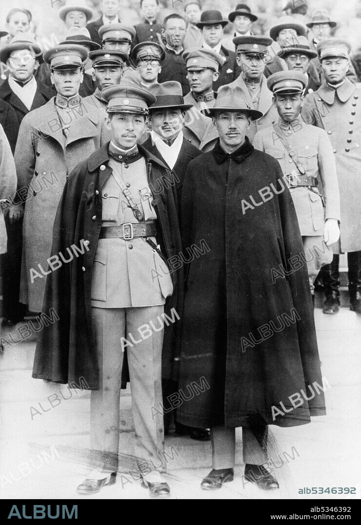 ANONYMOUS. Chang Hsueh-liang with Chiang Kai-shek, November 1930.
