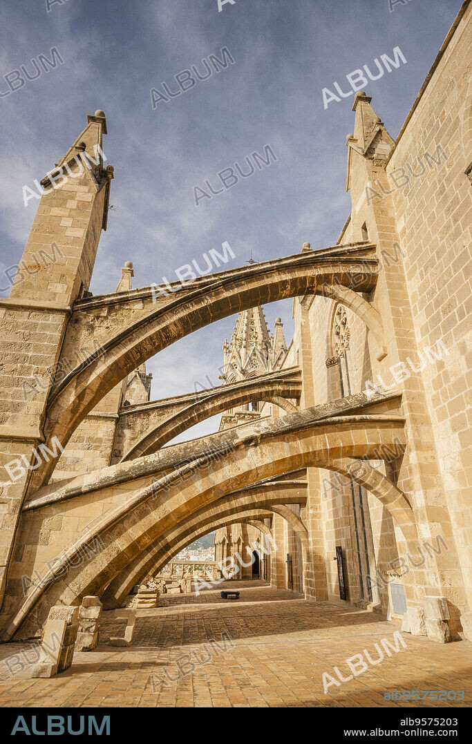 roseton mayor,Catedral de Mallorca , siglo XIII, Monumento Histórico-artístico, Palma, mallorca, islas baleares, españa, europa.
