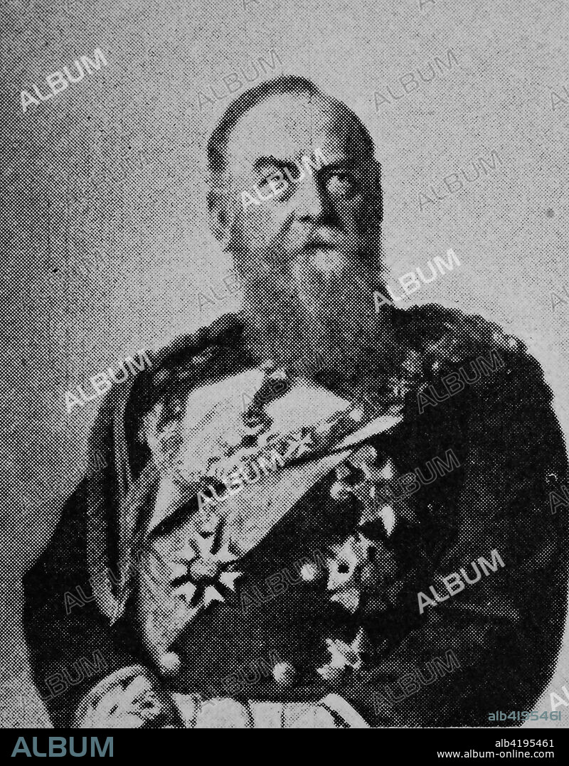 Freiherr Otto Ferdinand Maximilian Leopold von der Goltz, 1838 - 1906, Admiral of the Imperial German Navy, picture from 1895, digital improved.