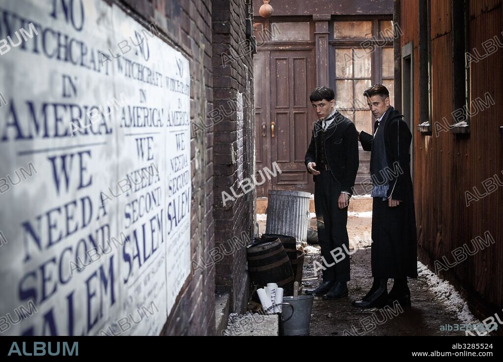 COLIN FARRELL and EZRA MILLER in FANTASTIC BEASTS AND WHERE TO FIND THEM, 2016, directed by DAVID YATES. Copyright WARNER BROS PICTURES.