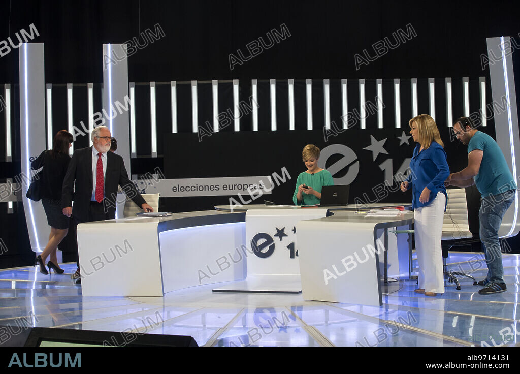 Madrid 05-15-2014 European Elections debate between Miguel Arias Cañete (Pp) and Elena Valenciano (Psoe) .....Photo: Angel de Antonio.....Archdc.