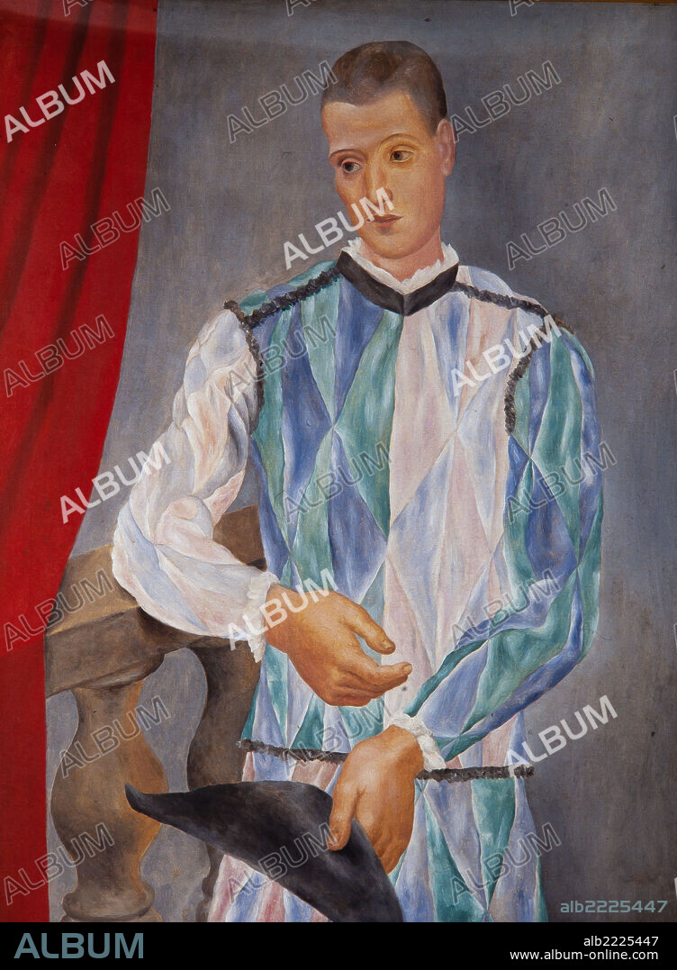 Pablo Picasso / 'Arlequín', 1917, Óleo sobre lienzo, 116 x 90 cm, MPB 10.941.