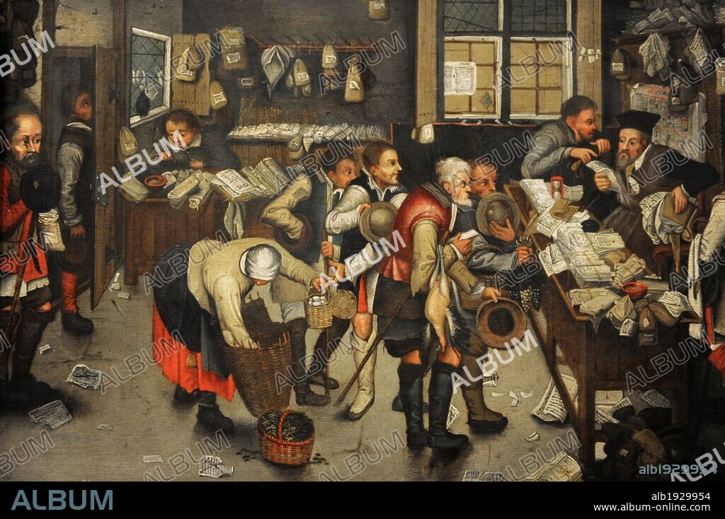 PIETER BRUEGHEL LE JEUNE. Pieter Brueghel the Younger (1564-1636). Flemish painter. The Collector's Office, after 1615. German Historical Museum. Berlin. Germany.