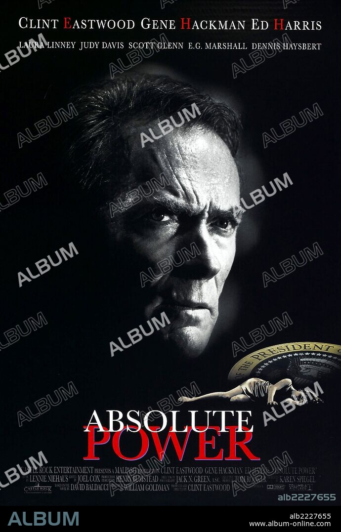 Poster de PODER ABSOLUTO, 1997 (ABSOLUTE POWER), dirigida por CLINT EASTWOOD. Copyright CASTLE ROCK ENTERTAINMENT.