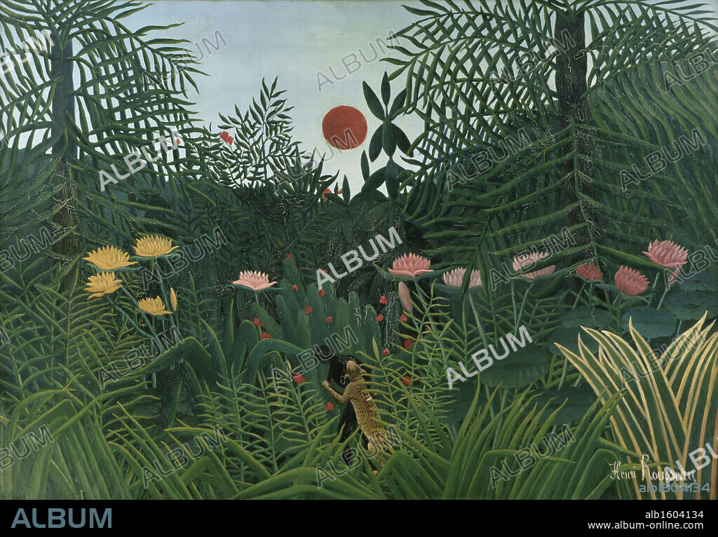 Foret Vierge au Soleil  c. 1907   Henri Rousseau (1844-1910 French)   Kunstmuseum, Basel, Switzerland.