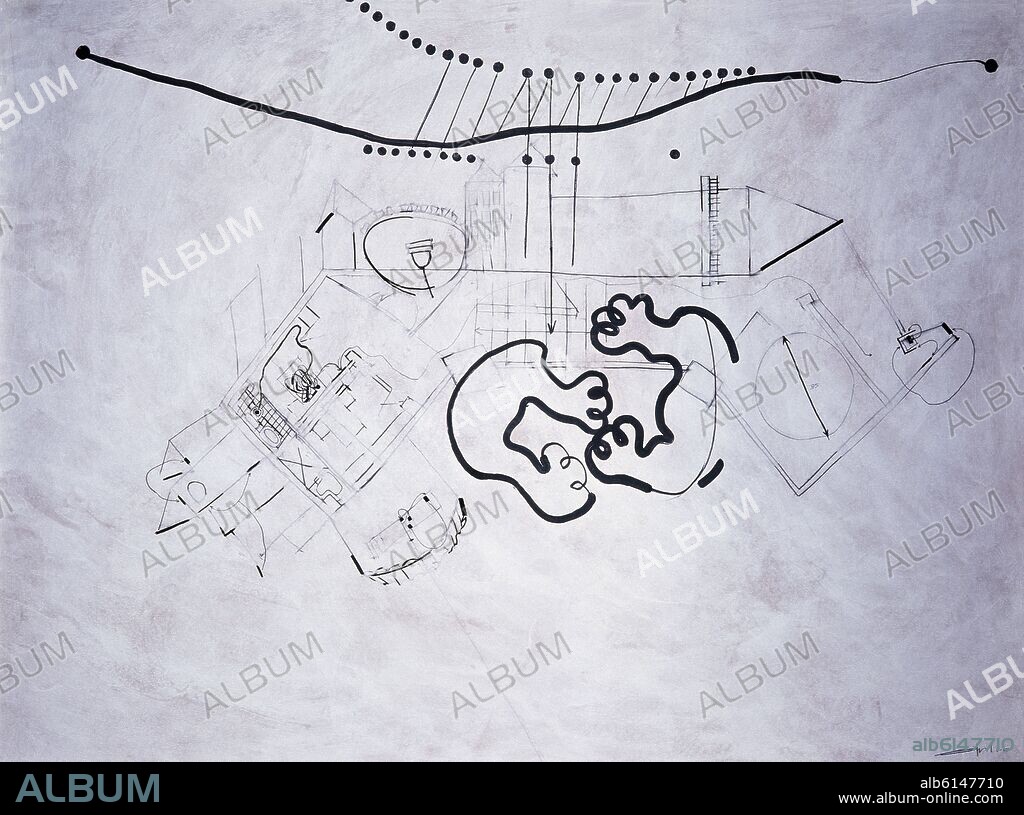 RAFAEL HERNÁNDEZ GARCÍA. ACOTACIONES AMOROSAS - SIGLO XX - 150x200 - TECNICA MIXTA SOBRE CARTON.