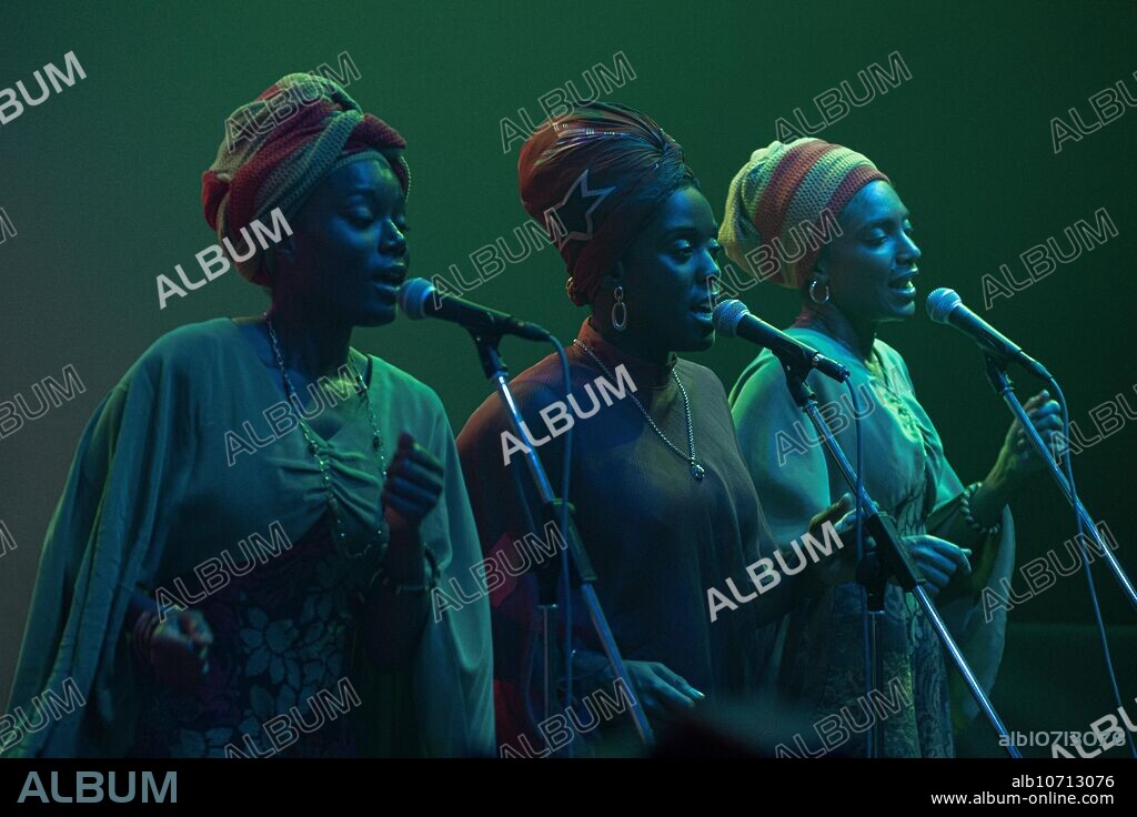 Anna-share Blake, LASHANA LYNCH and Naomi Cowan in BOB MARLEY: ONE LOVE, 2024, directed by REINALDO MARCUS GREEN. Copyright Paramount Pictures, Tuff Gong Pictures, Plan B Entertainment.