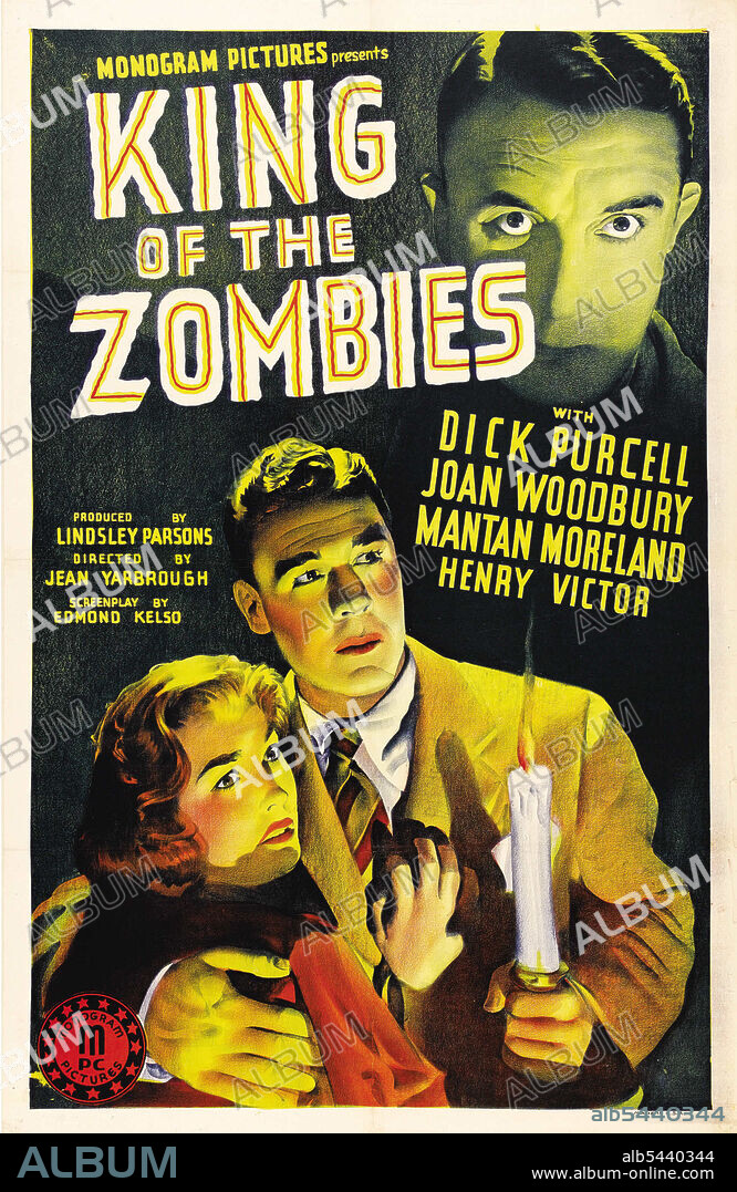 Plakat zu HERR DER ZOMBIES - INSEL DER LEBENDEN TOTEN, 1941 (KING OF THE ZOMBIES), unter der Regie von JEAN YARBROUGH. Copyright MONOGRAM PICTURES.