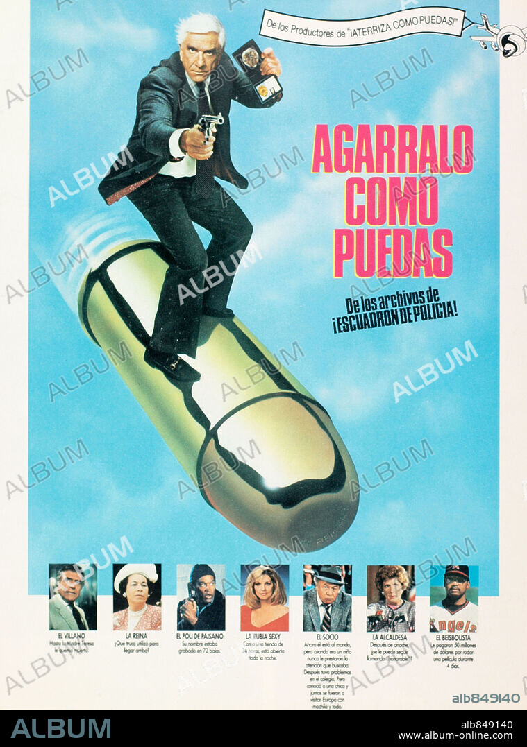 LESLIE NIELSEN en AGÁRRALO COMO PUEDAS, 1988 (THE NAKED GUN), dirigida por DAVID ZUCKER. Copyright PARAMOUNT PICTURES.
