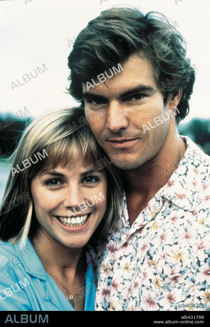 BESS ARMSTRONG and DENNIS QUAID in JAWS 3-D, 1983, directed by JOE ALVES. Copyright UNIVERSAL PICTURES.