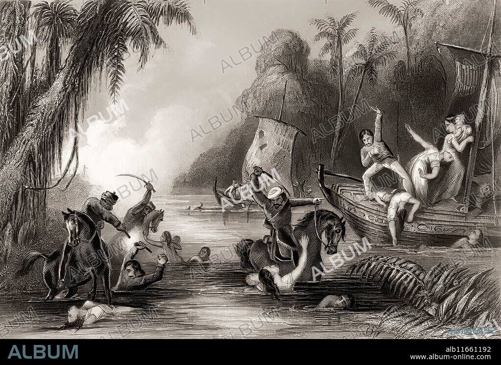 The Bibighar Massacre, on 27 June 1857, siege of Cawnpore or Kanpur, Indian rebellion of 1857.