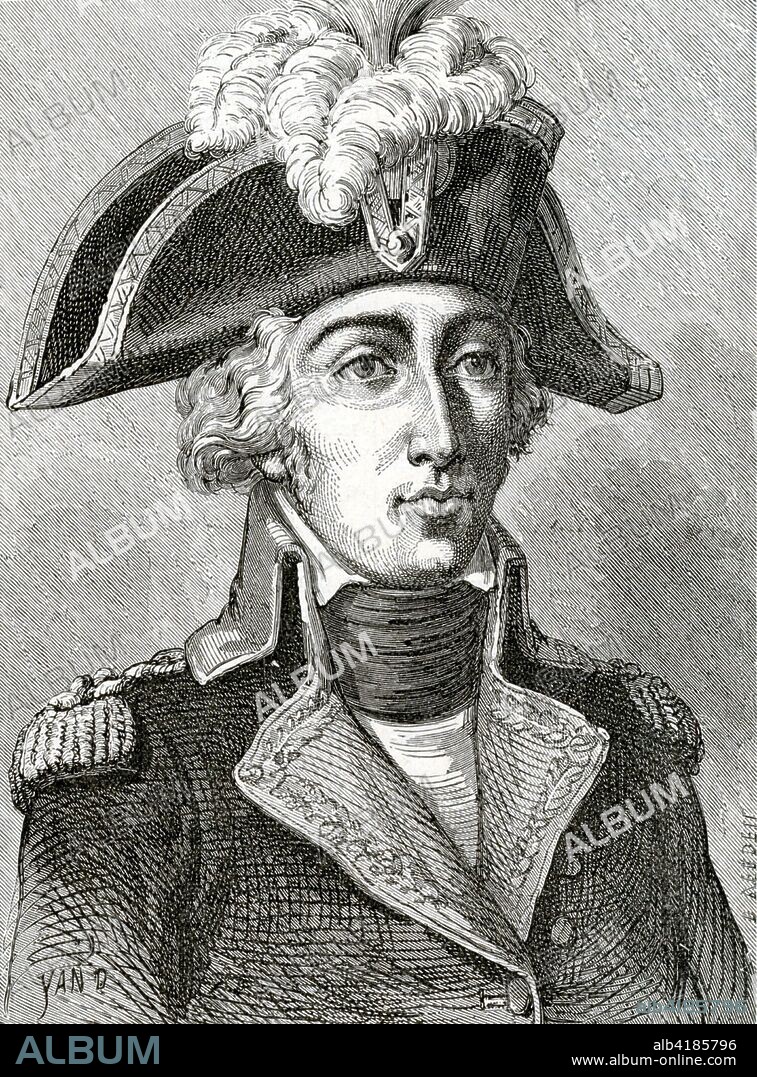 French Revolution-Philippe Henriot (January 7, 1889, Reims-June 28, 1944, Paris) was a French poet, journalist, politician, and Minister in the French government at Vichy, where he directed propaganda broadcasts. He also joined the Milice part-time. (illustration by Yan' Dargent 1824-1899).