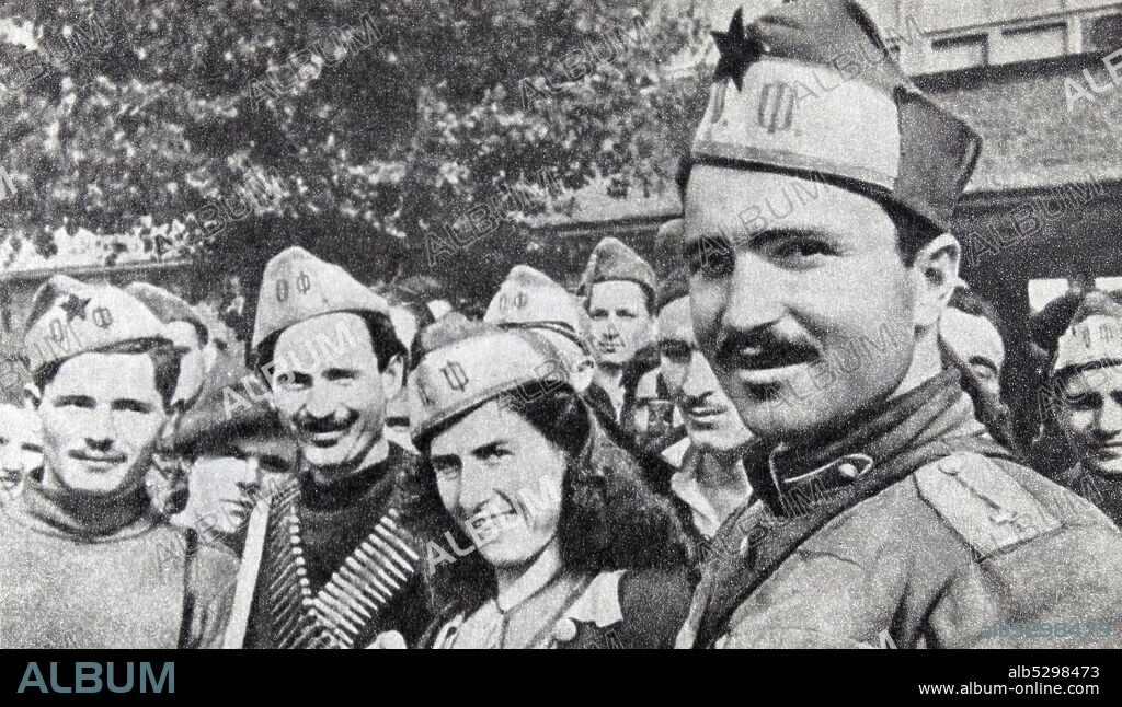 Group of Bulgarian partisans of the Patriotic Front. 1944.