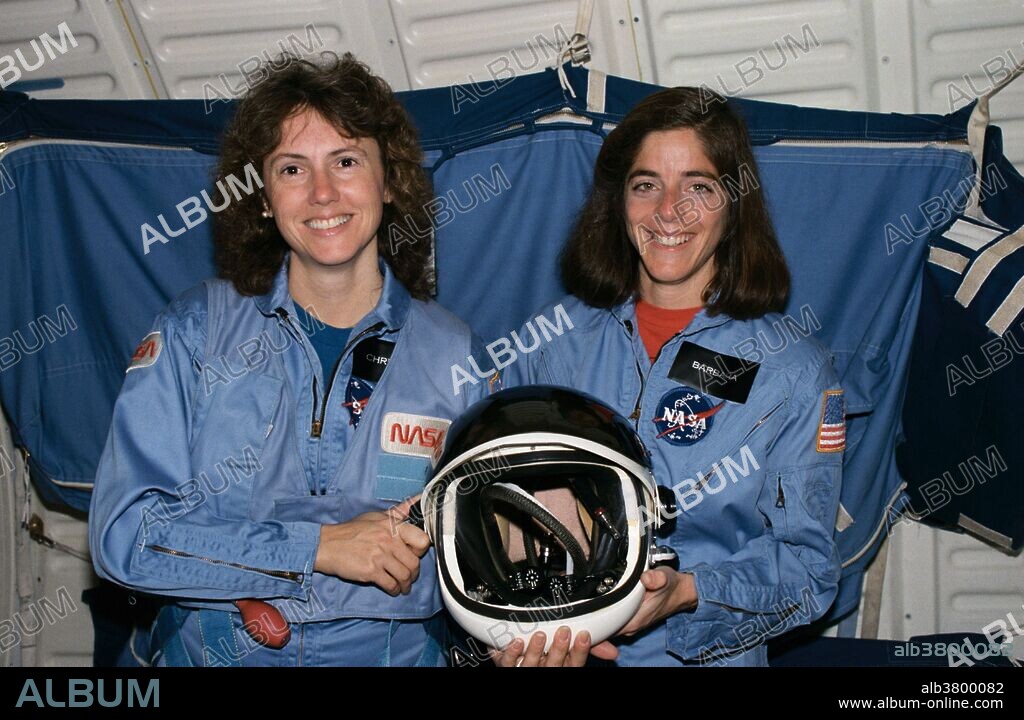 Sharon Christa McAuliffe (left), from Concord, New Hampshire, and Barbara R. Morgan of McCall, Idaho, have been named NASA Teacher-in-Space Project prime and backup payload specialists, respectively, for the first citizen observer position of the STS program, scheduled for a Challenger flight in January 1986. Sharon Christa Corrigan McAuliffe (September 2, 1948 - January 28, 1986) was an American teacher from Concord, New Hampshire, and was one of the seven crew members killed in the Space Shuttle Challenger explosion. In 1985, she was selected from more than 11,000 applicants to participate in the NASA Teacher in Space Project and was scheduled to become the first teacher in space. As a member of mission STS-51-L, she was planning to conduct experiments and teach two lessons from Space Shuttle Challenger. On January 28, 1986, the shuttle broke apart 73 seconds after launch. After her death, schools and scholarships were named in her honor, and in 2004 she was posthumously awarded the Congressional Space Medal of Honor. Barbara Radding Morgan (born November 28, 1951) is an American teacher and a former NASA astronaut. She participated in the Teacher in Space program as the backup to Christa McAuliffe for the ill-fated STS-51-L mission of the Space Shuttle Challenger. She then trained as a Mission Specialist, and flew on STS-118 in August 2007.