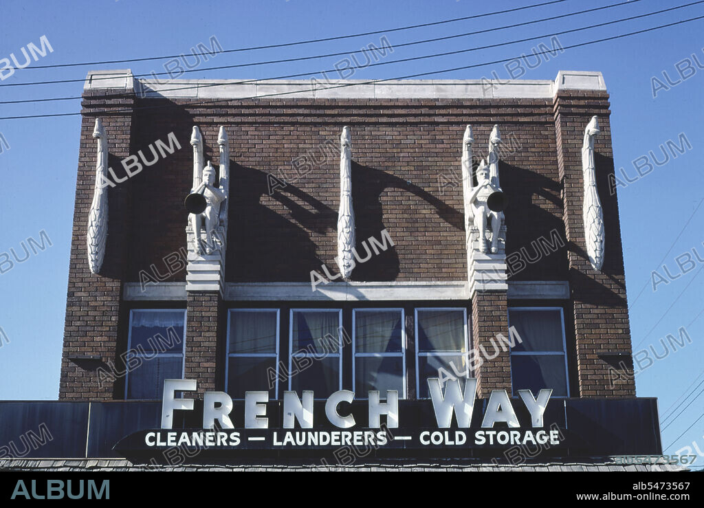 1980s America -  French Way Cleaners, Des Moines, Iowa 1980.