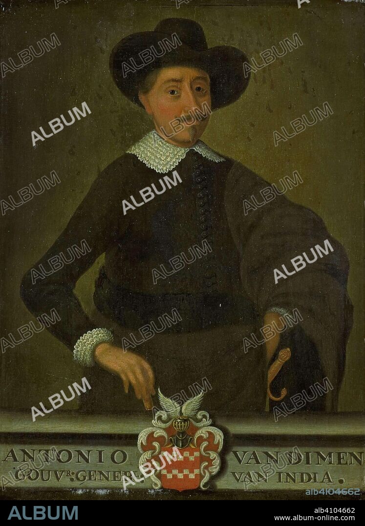 ANONYMOUS (COPY AFTER). Portrait of Antonio van Diemen, Governor-General of the Dutch East Indies. Dating: 1750 - 1800. Place: Batavia. Measurements: h 33 cm × w 25 cm; d 3.8 cm.