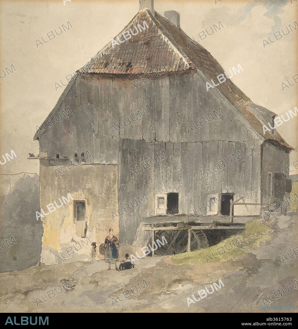 Watermill. Artist: Ernst Erwin Oehme (German, Dresden 1831-1907 Dresden). Dimensions: sheet: 9 5/8 x 9 5/16 in. (24.4 x 23.6 cm). Date: ca. 1870.