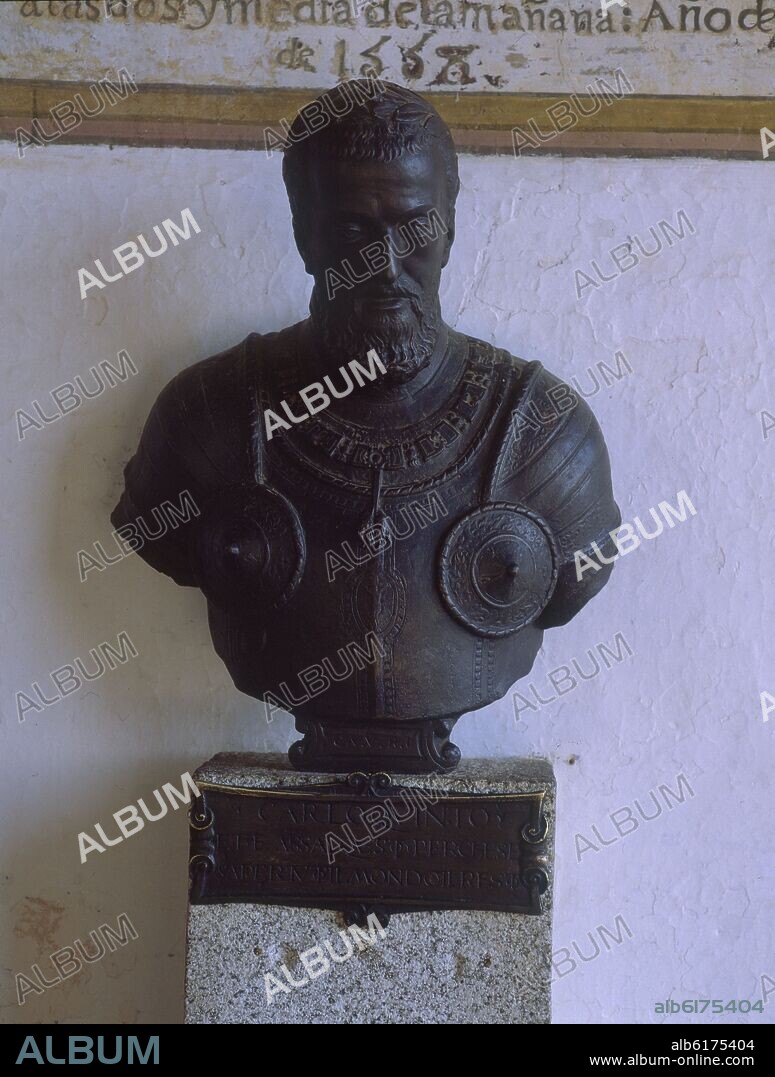 POMPEO LEONI (1533-1608). BUSTO DE CARLOS V - ESCULTURA EN BRONCE S XVI.