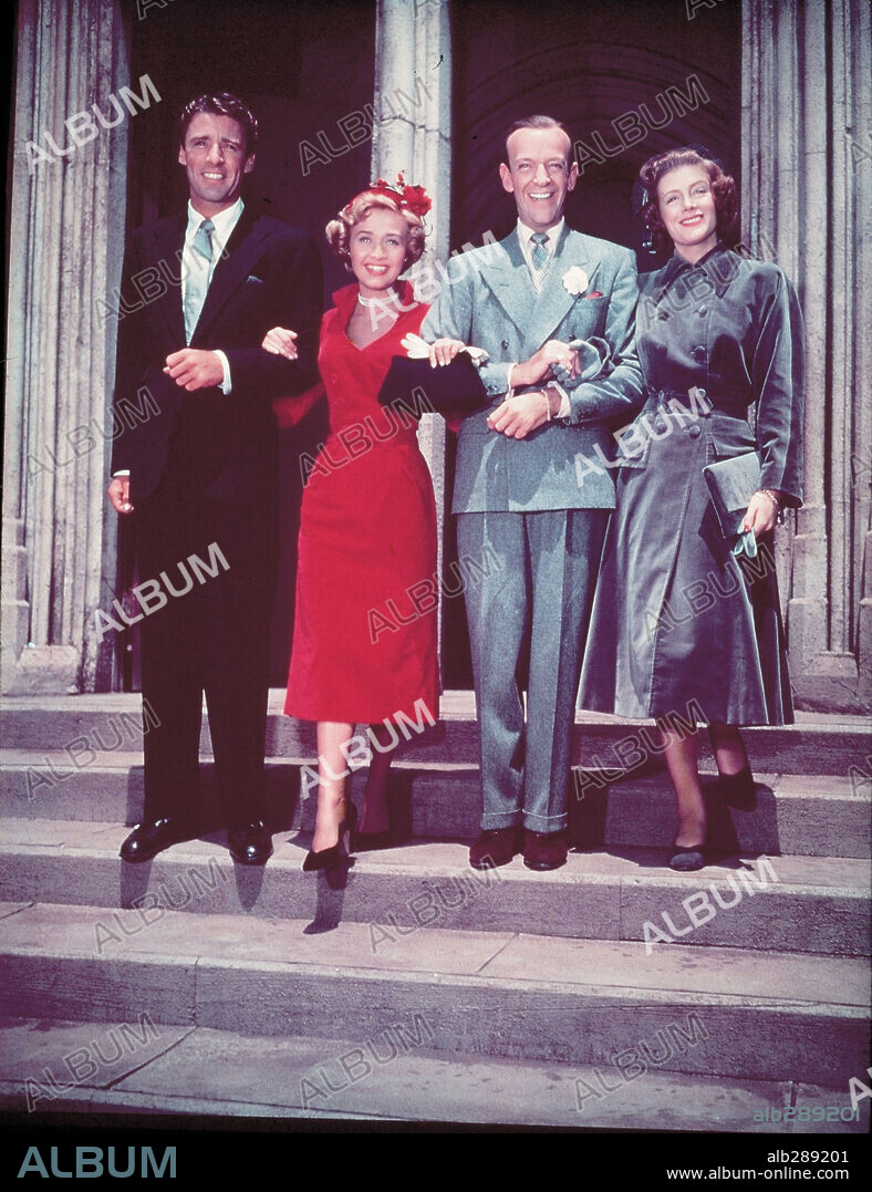 FRED ASTAIRE, JANE POWELL, PETER LAWFORD and SARAH CHURCHILL in ROYAL WEDDING, 1951, directed by STANLEY DONEN. Copyright M.G.M.