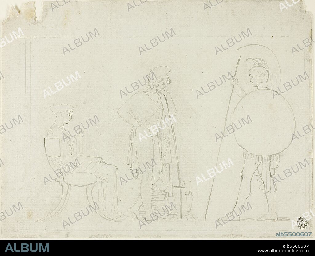 JOHN FLAXMAN. Hector Chiding Paris, n.d.