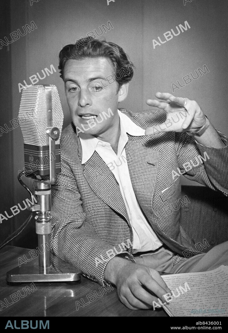 ARKIV 19500611.. Alf Kjellin, skådespelare och regissör, berättar för flickor och pojkar om barn i Kalifornien.. Foto: Sören Hoffman / SVT / Kod: 5600. Bild publ. i RiR 26/50. Mapp: Kjellin, Alf.