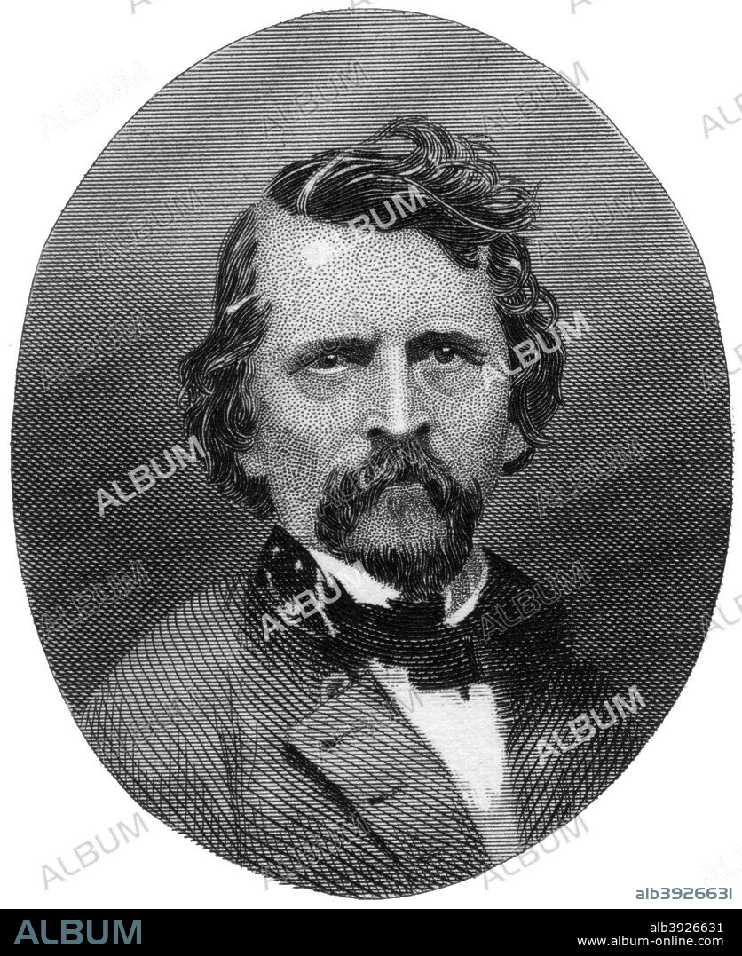 Earl van Dorn, Confederate major-general, 1862-1867. Van Dorn (1820-1863) was shot and killed at his headquarters on 7 May 1863 by Dr George Peters, a jealous husband who claimed that the general was having an affair with his wife. An engraving from volume III of The War with the South : a History of the Late Rebellion, by Robert Tomes, Benjamin G Smith, New York, Virtue & Yorston, 3 Volumes, 1862-1867.
