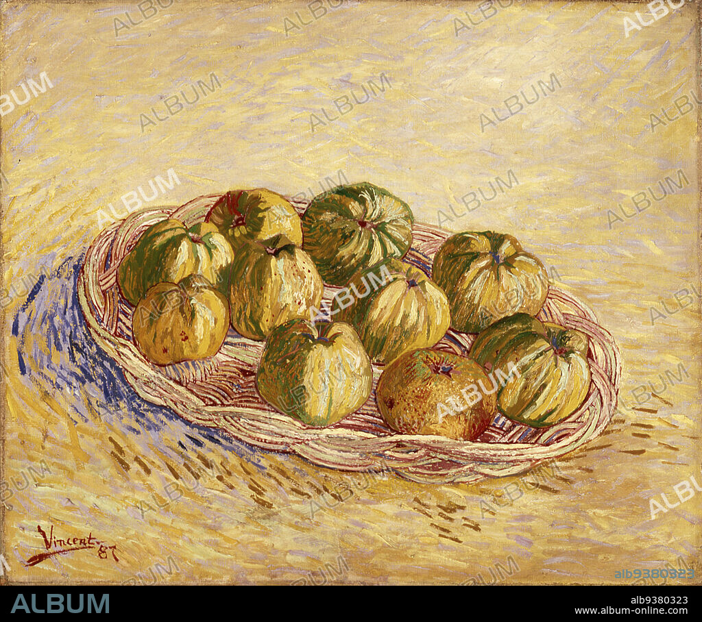 Still Life, Basket of Apples, Vincent van Gogh, Dutch, 18531890, 1887, Oil on canvas, Made in Paris, Île-de-France, Western Europe, France, Europe, Paintings, 18 3/8 x 21 3/4 in. (46.7 x 55.3 cm).