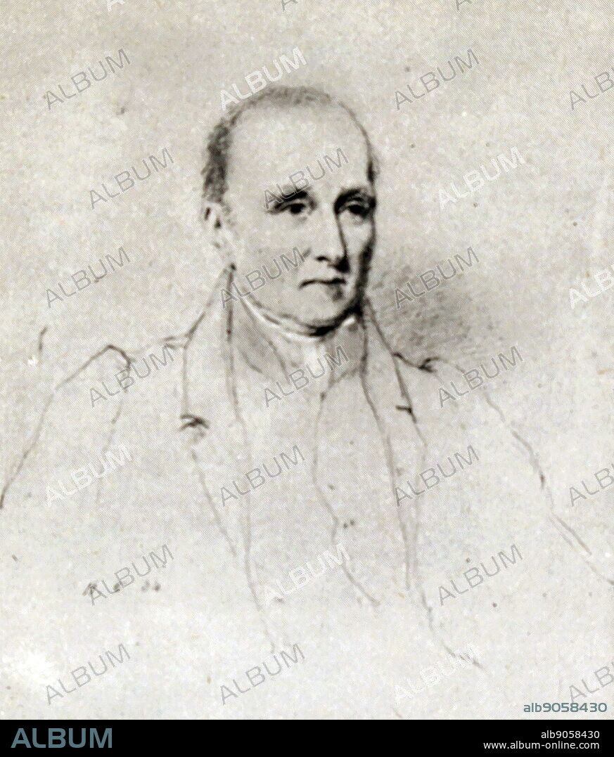 Portrait of Thomas Telford (1757-1834) a Scottish civil engineer, architect and stonemason, and a noted road, bridge and canal builder. Dated 19th Century.
