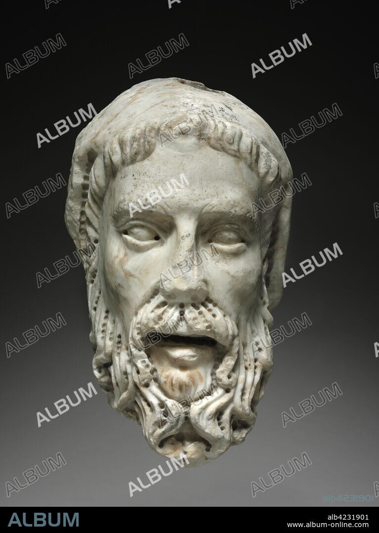 Head of a Prophet, c. 1300-1325. Workshop of Giovanni Pisano (Italian, c. 1240-c. 1320). Marble; overall: 31.8 x 18.6 x 13.4 cm (12 1/2 x 7 5/16 x 5 1/4 in.).