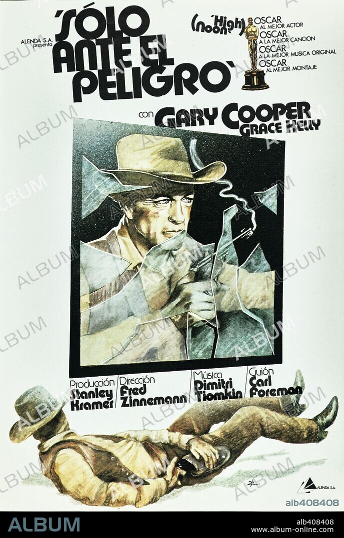 Poster of HIGH NOON, 1952, directed by FRED ZINNEMANN. Copyright STANLEY KRAMER CO./UNITED ARTISTS.