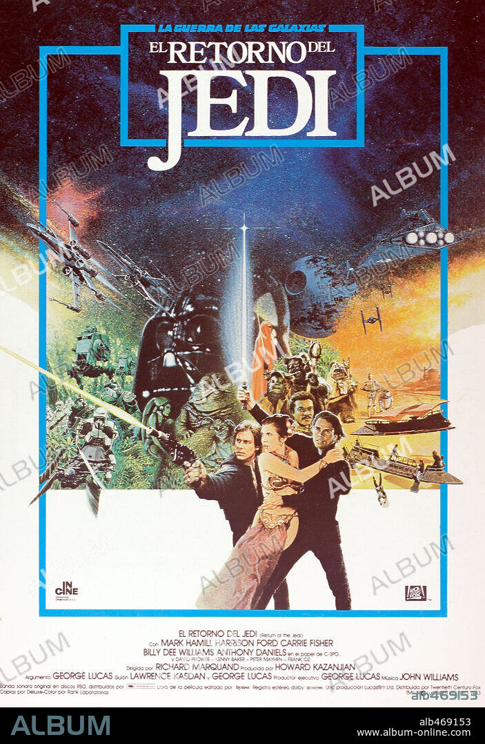 Poster de STAR WARS: EPISODIO VI-EL RETORNO DEL JEDI, 1983 (STAR WARS: EPISODE VI-RETURN OF THE JEDI), dirigida por RICHARD MARQUAND. Copyright LUCASFILM/20TH CENTURY FOX.