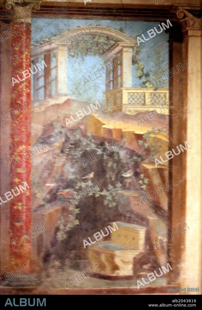 Wall Paintings from a Cubiculum Nocturnum (bedroom). Roman, Late Republican, ca 50-40 BC. The wall paintings in this cubiculum, executed in the fresco technique.