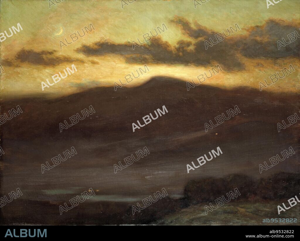 JAMES HENRY MOSER. Sunset, Mount McIntyre. oil on canvas. Date: 1907.