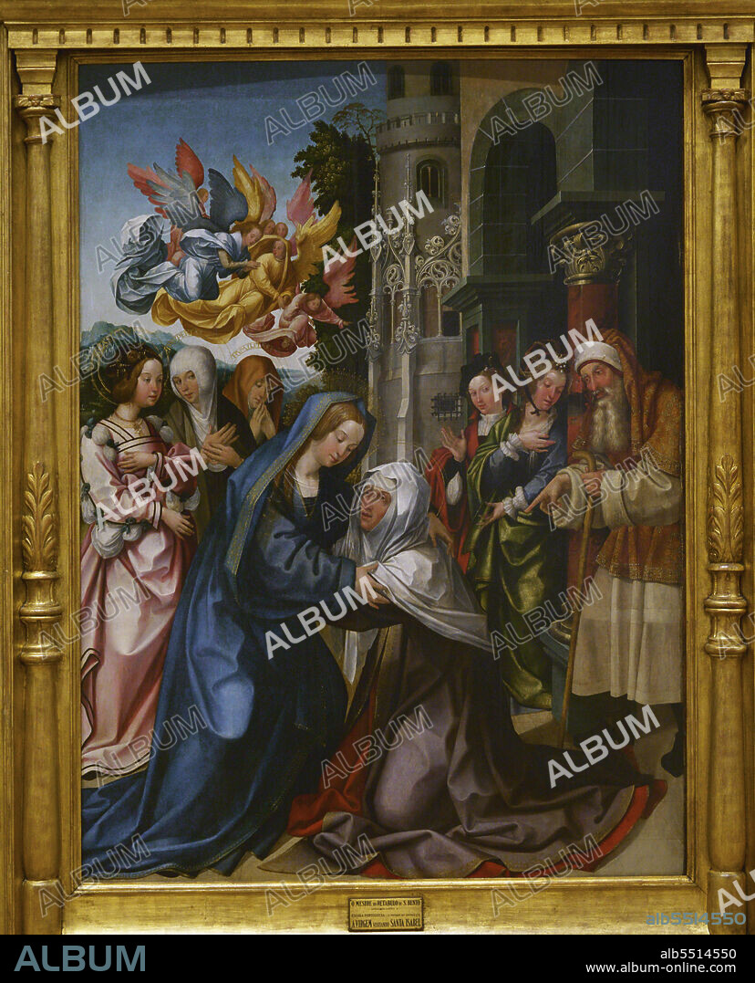 GREGÓRIO LOPES (ACTIVE 1513-1550) AND JORGE LEAL (ACTIVE 1513-1525). PORTUGUESE PAINTERS.. Gregório Lopes (activo 1513-1550). Pintor portugués. Jorge Leal (activo 1513-1525). Pintor portugués. "La Visitación", 1520-1525. Oleo sobre madera de roble. Pertenece al grupo de pinturas del retablo de Sao Bento, del convento homónimo en Lisboa, del cual procede. Originalmente se encontraba en el Convento de Sao Francisco da Cidade. Museo Nacional de Arte Antiguo. Lisboa. Portugal.