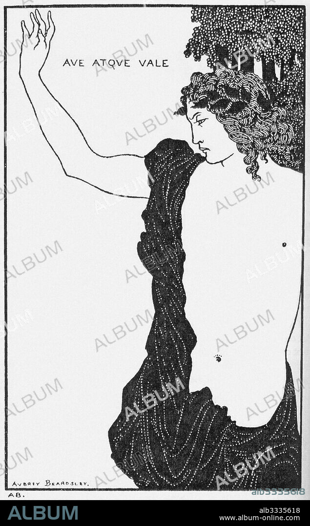 AUBREY BEARDSLEY. Ave atque vale (Hail and Farewell).