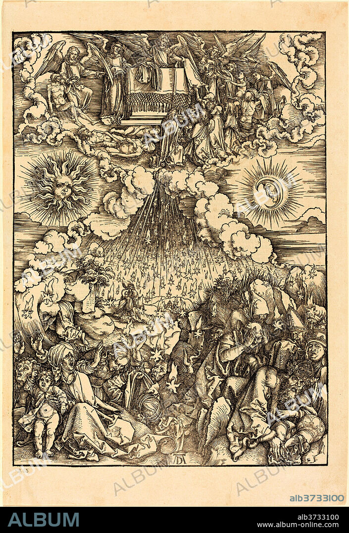 ALBRECHT DÜRER. The Opening of the Fifth and Sixth Seal. Dated: 1498. Dimensions: image: 39.2 x 28.6 cm (15 7/16 x 11 1/4 in.)  sheet: 45.6 x 31.2 cm (17 15/16 x 12 5/16 in.). Medium: woodcut on laid paper.