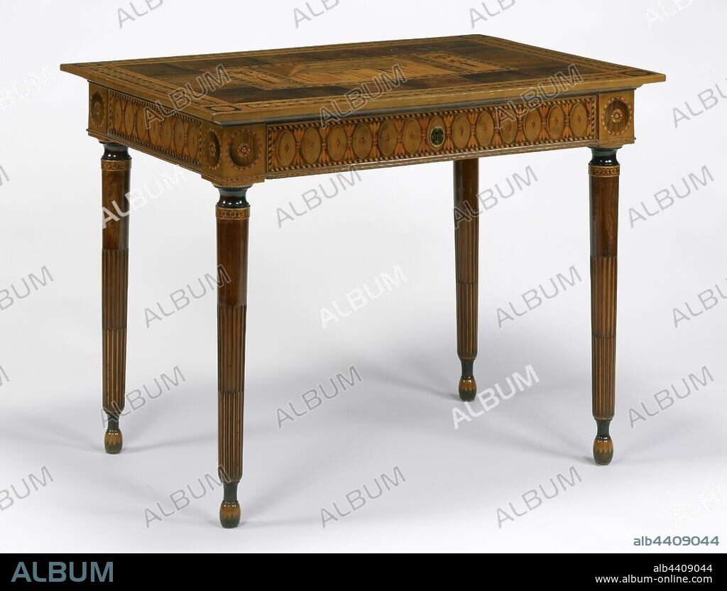 Table, Giuseppe Maggiolini (Italian, 1738 - 1814), Italy, late 18th century, Walnut and rare wood veneer, 84 x 110 x 74 cm (33 1/16 x 43 5/16 x 29 1/8 in.).
