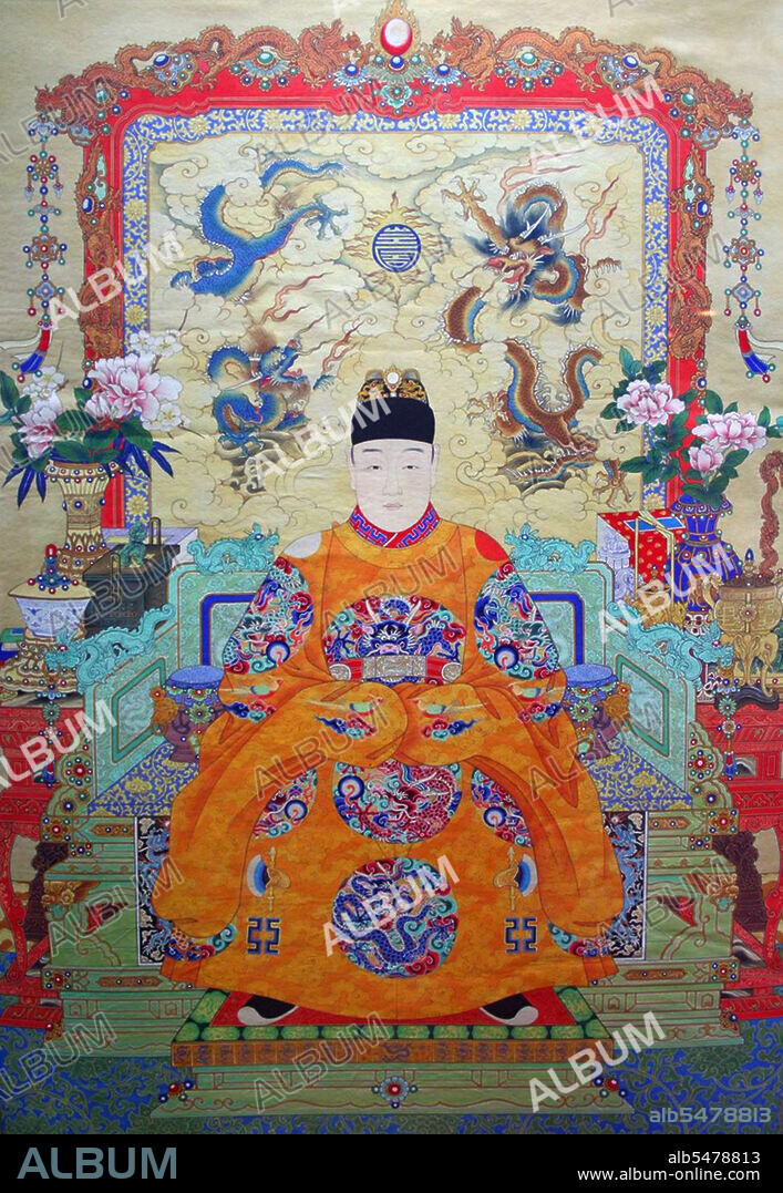 Emperor Chongzhen, 17th ruler of the Ming Dynasty (r. 1627-1644). Personal Name: Zhu Youjian, Zhu Yóujian. Posthumous Name: Zhuangliemin, Zhuanglièmin. Temple Name: Sizong, Sizong. Reign Name: Ming Chongzhen, Ming Chóngzhen. The Chongzhen Emperor was the last emperor of the Ming Dynasty in China. He reigned from 1627 to 1644, under an era name that means 'Honorable and Auspicious'. The decline of the Ming intensified during Chongzhen's reign. Popular uprisings broke out throughout China, including those of Zhang Xianzhong and the more important Li Zicheng. These could not be put down by the already hard-pressed Ming armies, who had to contend with the Manchu threat to the north. In April 1644, Li prepared to take the Ming capital of Beijing. Rather than face capture and probable execution at the hands of the newly-proclaimed Shun Dynasty, Chongzhen arranged a feast and gathered all members of the imperial household aside from his sons. Using his sword, he killed all of them there. All died except his second daughter, Princess Chang Ping, whose attempt to resist the sword blow resulted in her left arm being severed by her father. Then, still wearing his imperial attire, Chongzhen fled to Jingshan Hill and hanged himself on a tree. He was buried in Siling Mausoleum of the Ming Dynasty Tombs - the last to be buried there.